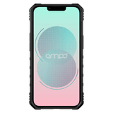 AMPD - Dual Layer Robot Combo Drop Protection Case with Ring for Apple iPhone 13 - Black