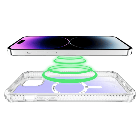 ITSKINS - Hybrid_R Iridescent MagSafe Case for Apple iPhone 15 / iPhone 14 / iPhone 13 - Iridescent Violet