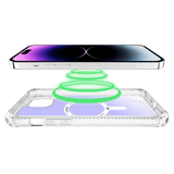 ITSKINS - Hybrid_R Iridescent MagSafe Case for Apple iPhone 15 / iPhone 14 / iPhone 13 - Iridescent Violet