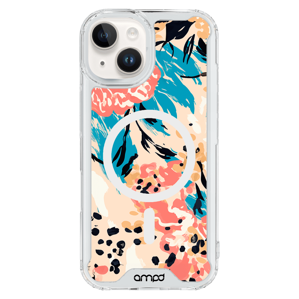 AMPD - HD Print MagSafe Case for Apple iPhone 13 - Blue Blossom