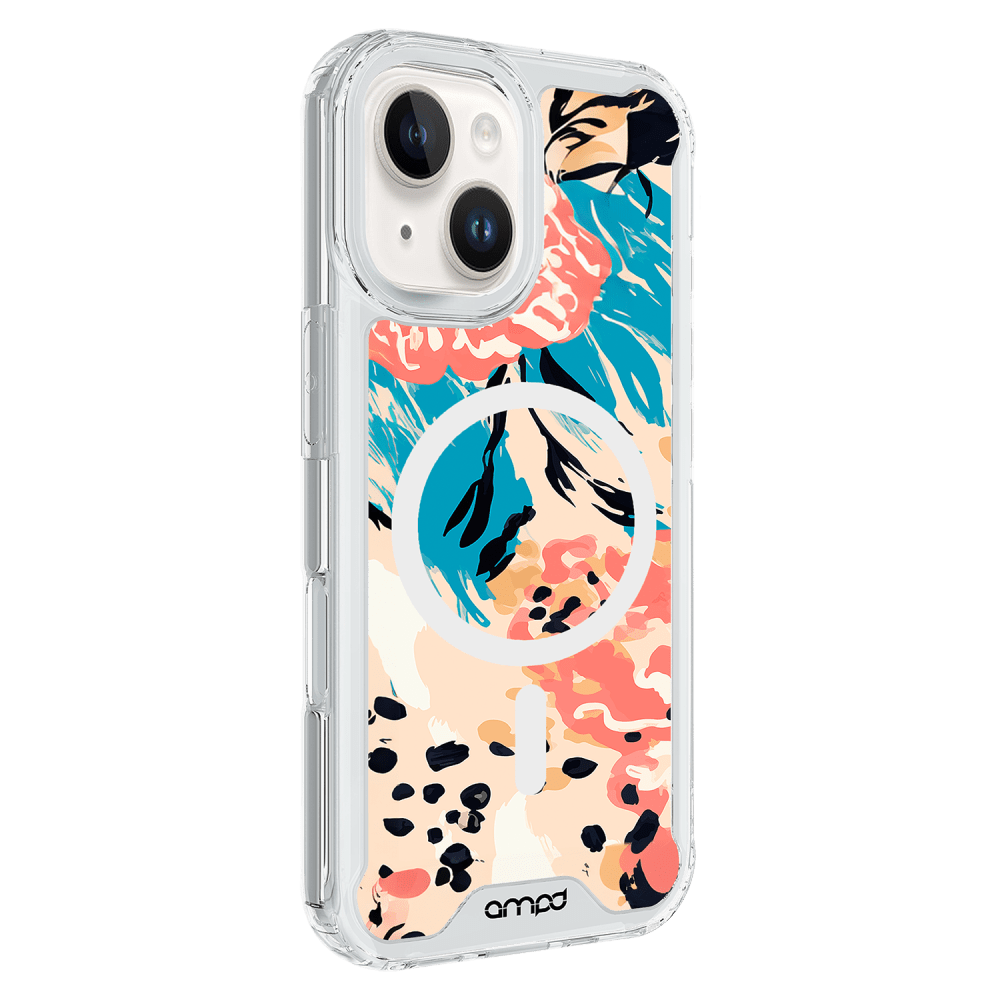 AMPD - HD Print MagSafe Case for Apple iPhone 13 - Blue Blossom