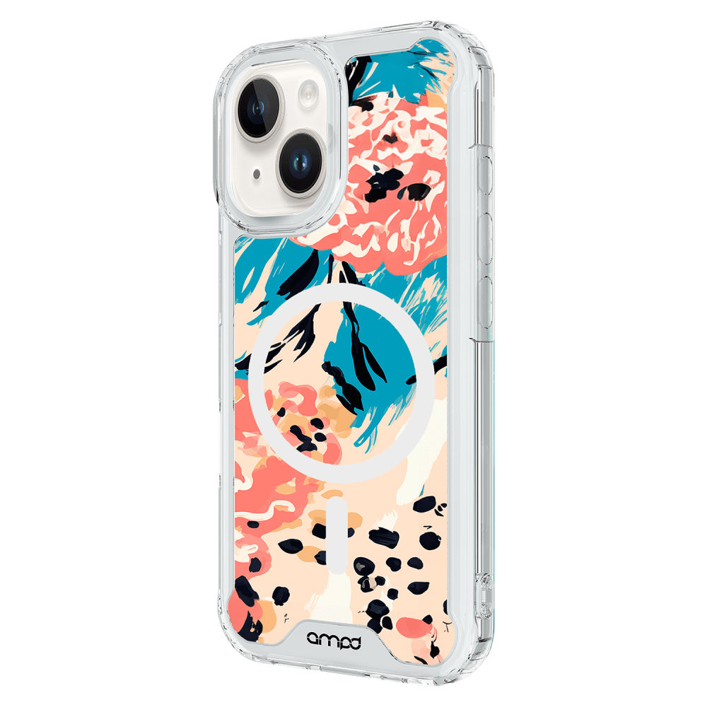 AMPD - HD Print MagSafe Case for Apple iPhone 13 - Blue Blossom
