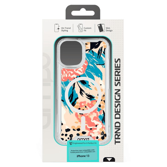 AMPD - HD Print MagSafe Case for Apple iPhone 13 - Blue Blossom