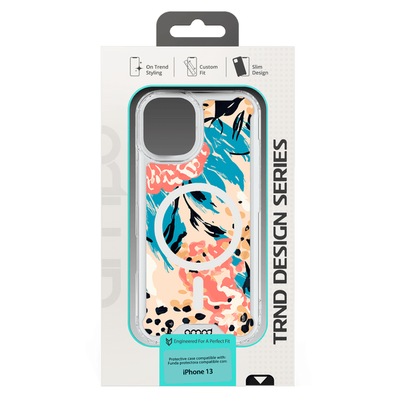 AMPD - HD Print MagSafe Case for Apple iPhone 13 - Blue Blossom