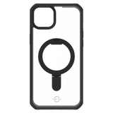ITSKINS - Hybrid_R MagSafe Case with Stand for Apple iPhone 15 Plus / iPhone 14 Plus - Black and Transparent