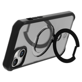 ITSKINS - Hybrid_R MagSafe Case with Stand for Apple iPhone 15 Plus / iPhone 14 Plus - Black and Transparent