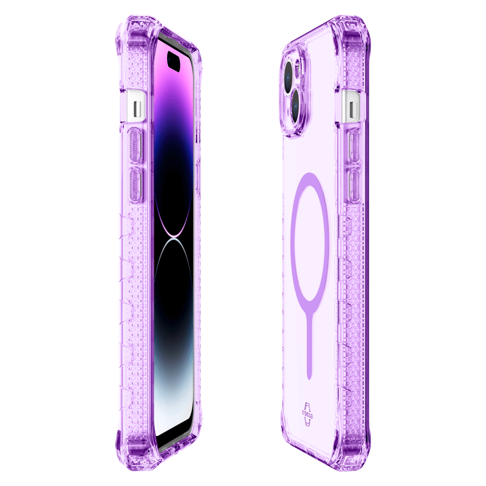 ITSKINS - Supreme_R Clear MagSafe Case for Apple iPhone 15 Plus / iPhone 14 Plus - Light Purple