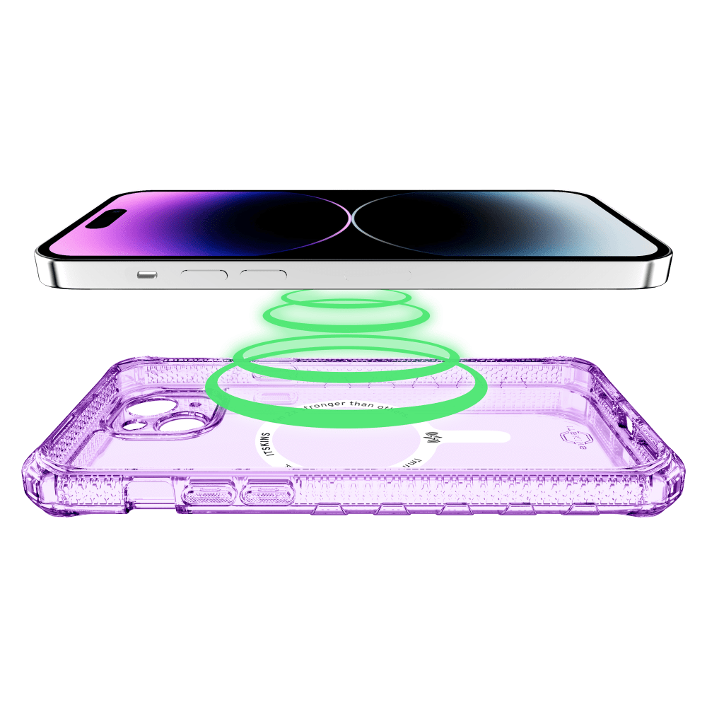 ITSKINS - Supreme_R Clear MagSafe Case for Apple iPhone 15 Plus / iPhone 14 Plus - Light Purple