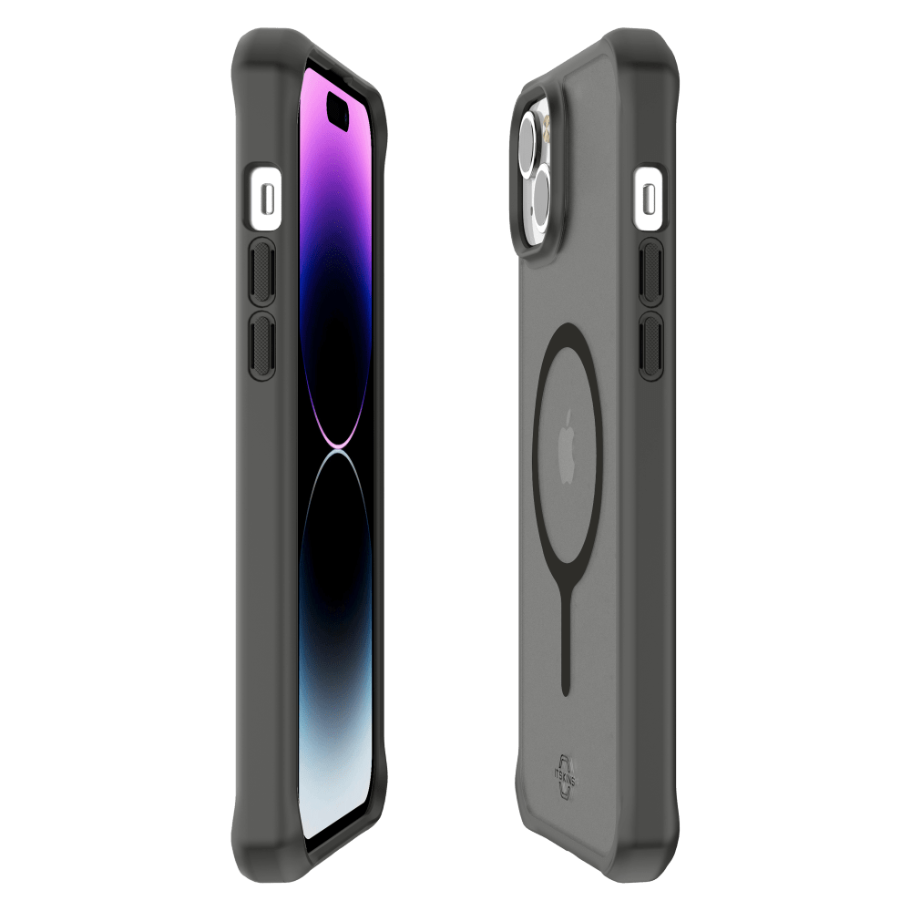 ITSKINS - Hybrid_R Frost MagSafe Case for Apple iPhone 15 Plus / iPhone 14 Plus - Black