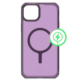 ITSKINS - Hybrid_R Frost MagSafe Case for Apple iPhone 15 Plus / iPhone 14 Plus - Deep Purple