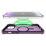ITSKINS - Hybrid_R Frost MagSafe Case for Apple iPhone 15 Plus / iPhone 14 Plus - Deep Purple