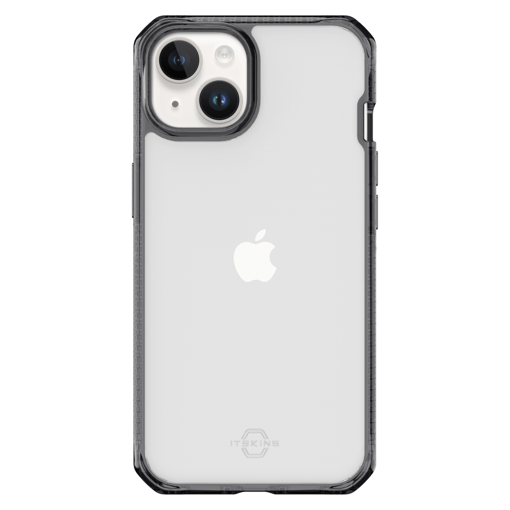 ITSKINS - Hybrid_R Clear Case for Apple iPhone 15 Plus / iPhone 14 Plus - Black and Transparent