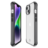 ITSKINS - Hybrid_R Clear Case for Apple iPhone 15 Plus / iPhone 14 Plus - Black and Transparent