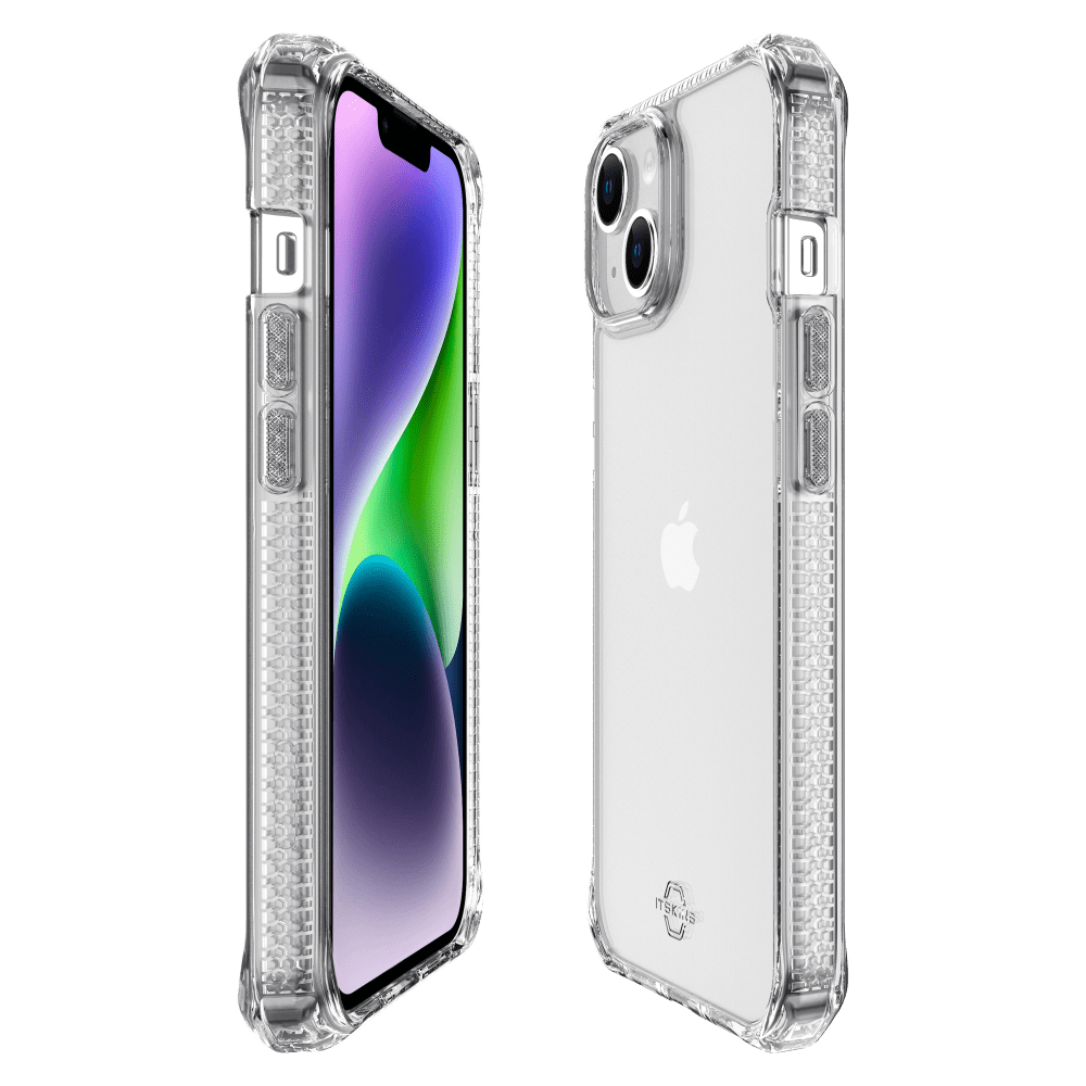 ITSKINS - Hybrid_R Clear Case for Apple iPhone 15 Plus / iPhone 14 Plus - Transparent