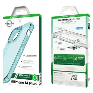 ITSKINS - Spectrum_R Clear Case for Apple iPhone 14 Plus - Light Blue