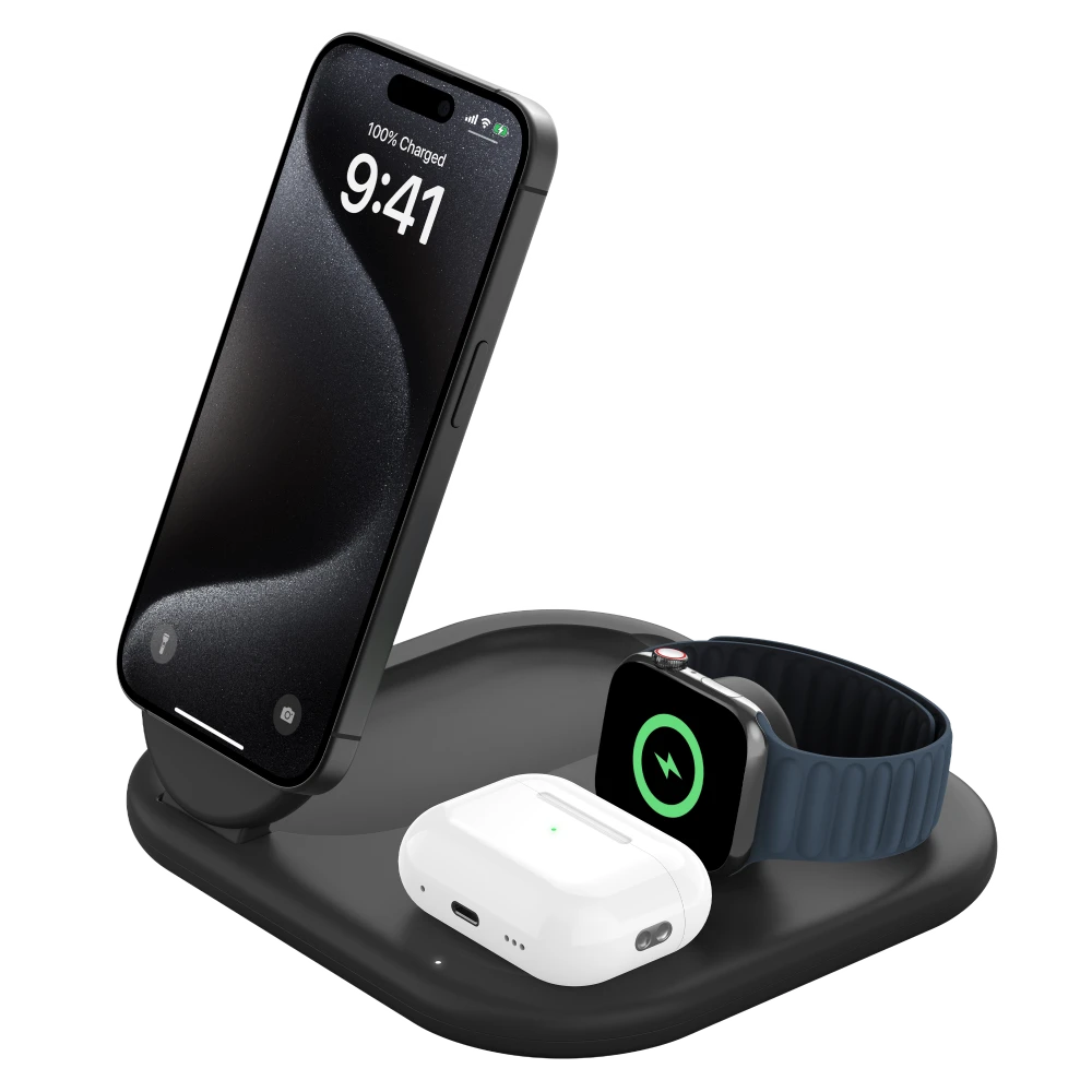 Belkin - BoostCharge 3 in 1 Magnetic Foldable Wireless Charger with Qi2