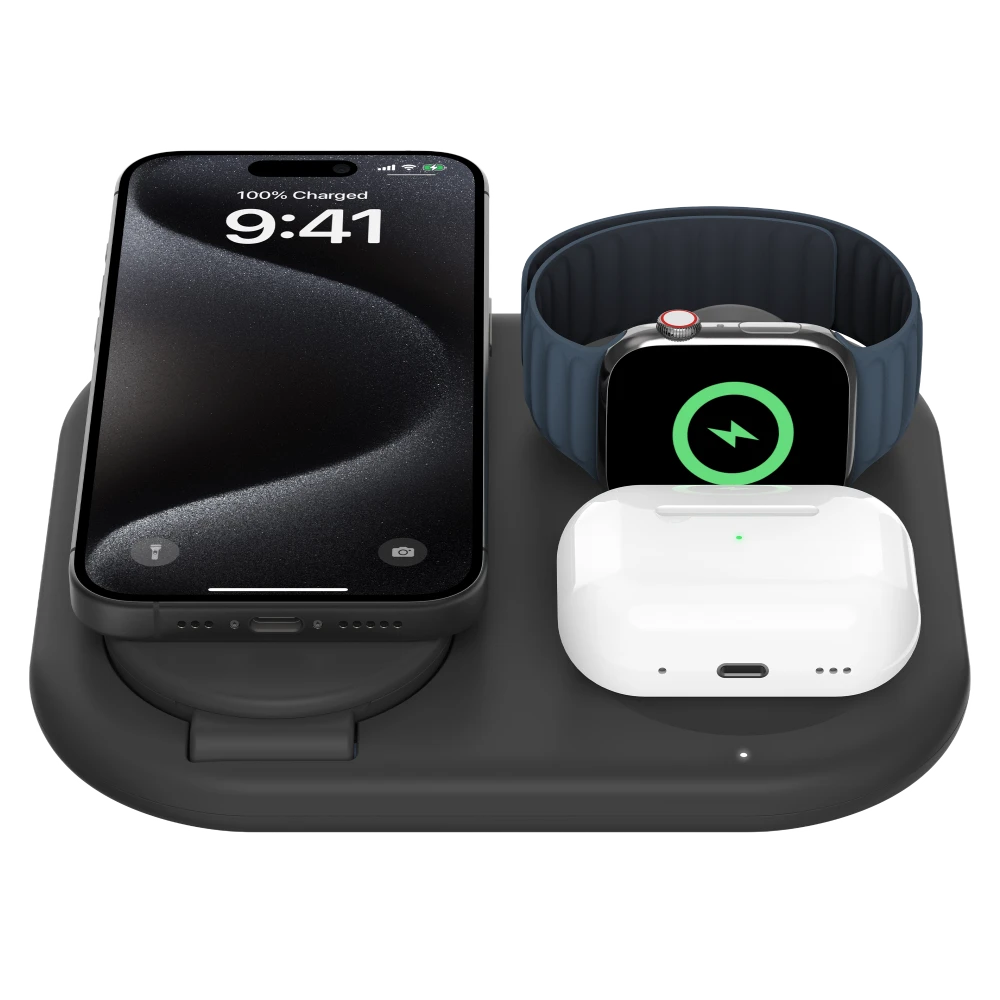 Belkin - BoostCharge 3 in 1 Magnetic Foldable Wireless Charger with Qi2