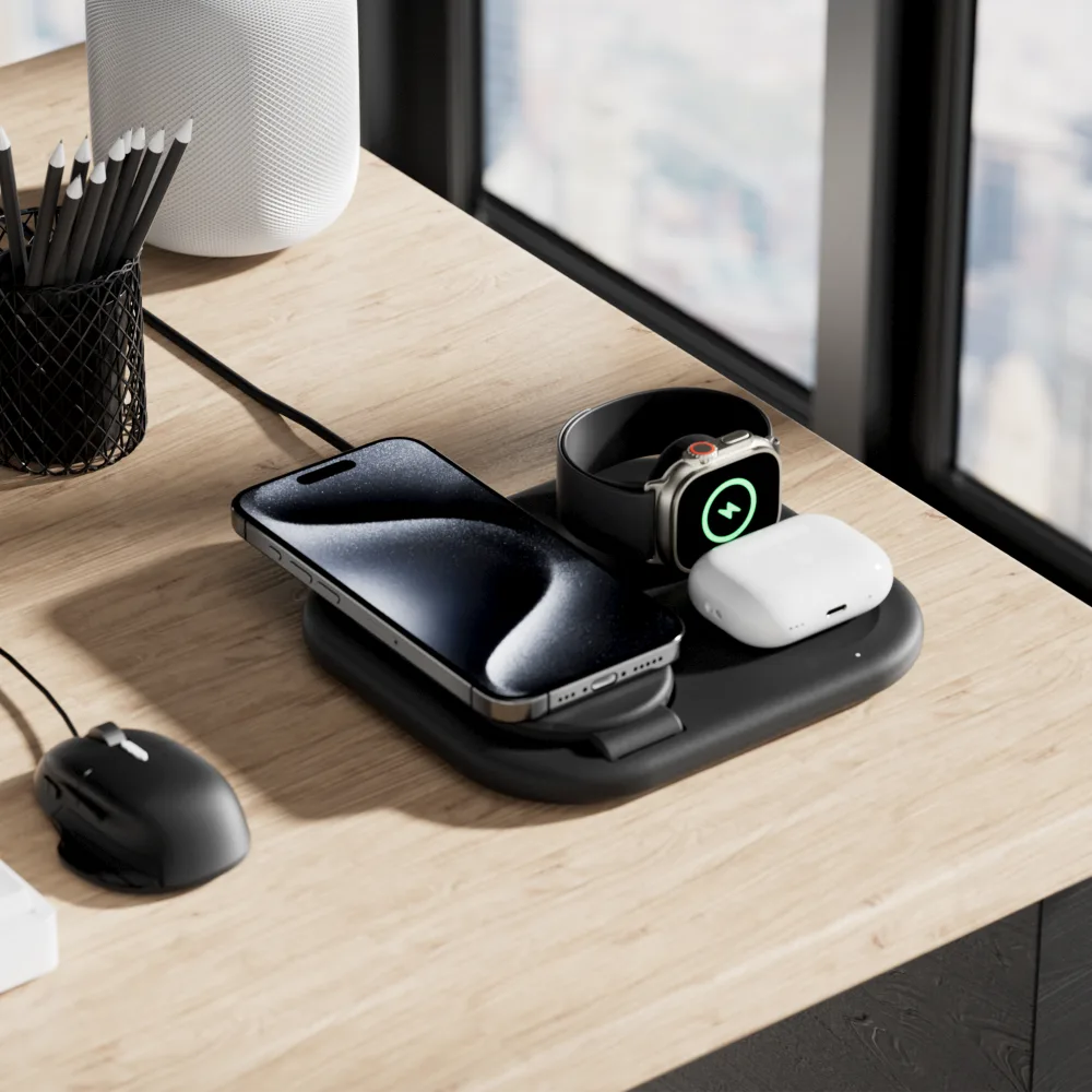Belkin - BoostCharge 3 in 1 Magnetic Foldable Wireless Charger with Qi2