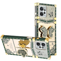 Moto G Power 5G 2023 Luxury Diamond Butterfly Stand Case Green