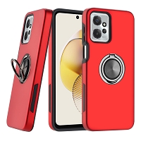Moto G Power 5G 2023 Dual Layer Magnetic Hidden Ring Case Red