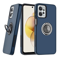 Moto G Power 5G 2023 Dual Layer Magnetic Hidden Ring Case Blue