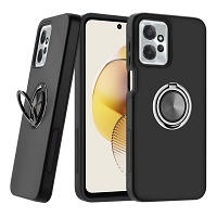 Moto G Power 5G 2023 Dual Layer Magnetic Hidden Ring Case Black