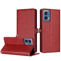 Moto G Play 4G 2024 Wallet Case Red