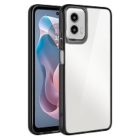 Moto G Play 4G 2024 Slim Fit Hard Clear Case Black
