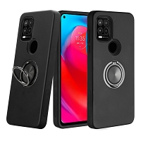 Moto G Stylus 5G Dual Layer Magnetic Hidden Ring Case Black