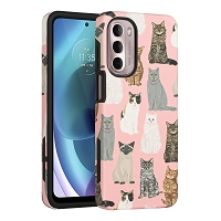 Moto G Stylus 2022/G Stylus 5G 2022 Dual Layer Magnetic Hybrid Design Case Cat