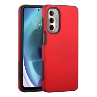 Moto G Stylus 2022/G Stylus 5G 2022 Dual Layer Magnetic Hybrid Case Red