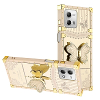 Moto G Stylus 5G 2023 Luxury Diamond Butterfly Stand Case White
