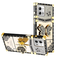 Moto G Stylus 5G 2023 Luxury Diamond Butterfly Stand Case Black