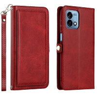 Moto G Stylus 5G 2023 Triple Layered Multi-Card Slot Wallet Case Red