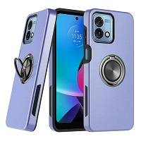 Moto G Stylus 5G 2023 Dual Layer Magnetic Hidden Ring Case Purple