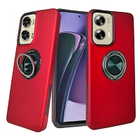 Moto G Stylus 5G 2024 Dual Layer Magnetic Hidden Ring Case Red