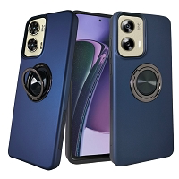 Moto G Stylus 5G 2024 Dual Layer Magnetic Hidden Ring Case Blue