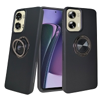 Moto G Stylus 5G 2024 Dual Layer Magnetic Hidden Ring Case Black