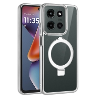 Moto G Stylus 5G 2025 Ring Kickstand Case Silver