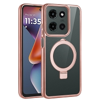 Moto G Stylus 5G 2025 Ring Kickstand Case Rose Gold
