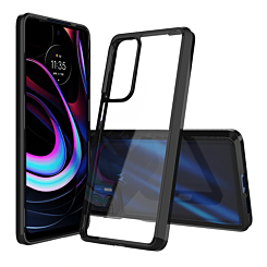 Moto G60S Hybrid Case with Air Cushion Technology - BLACK