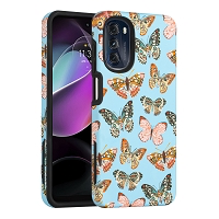 Moto G 5G 2022 Dual Layer Magnetic Hybrid Design Case Butterfly