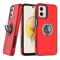Moto G 5G 2023 Dual Layer Magnetic Hidden Ring Case Red