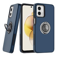 Moto G 5G 2023 Dual Layer Magnetic Hidden Ring Case Blue