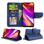 LG G7 ThinQ Wallet Case Blue