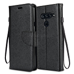 LG V40 ThinQ Wallet Case Black