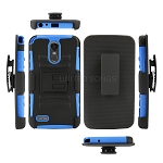 LG Stylo 5 3 in 1 Hybrid Magnetic Kickstand Case With Belt Clip Black/Blue