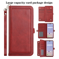 LG Stylo 6 Triple Layered Multi-Card Slot Wallet Case Red