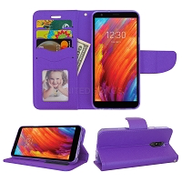 LG Tribute Royal/Aristo 4 Plus/K30 2019/Escape Plus/Arena 2 Wallet Case Purple