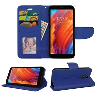 LG Tribute Royal/Aristo 4 Plus/K30 2019/Escape Plus/Arena 2 Wallet Case Blue